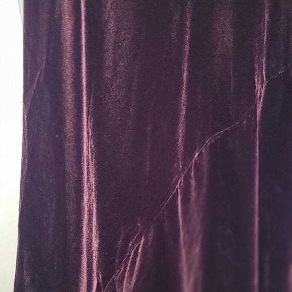 Wine Colored Velvet Gown - Picture 8 of 9